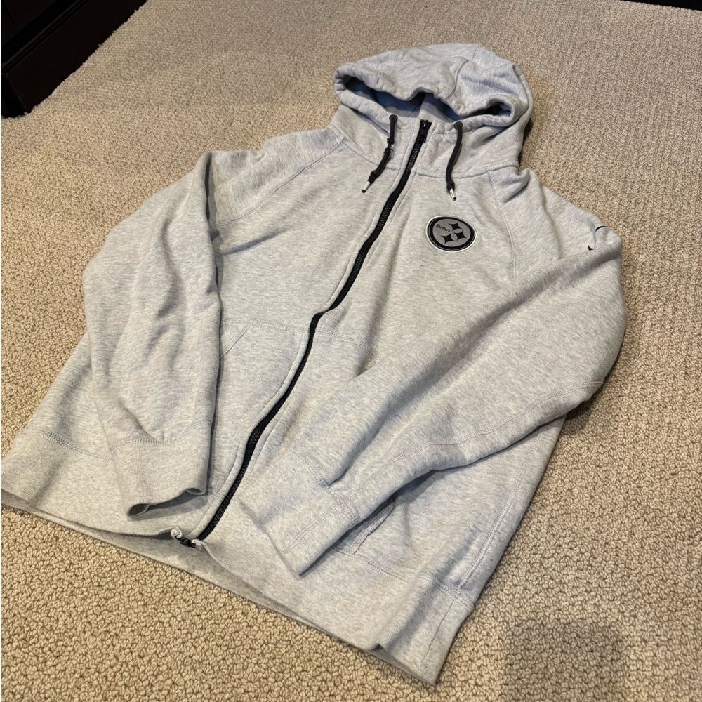 Men's Nike Steelers Gray Hooded Sweater